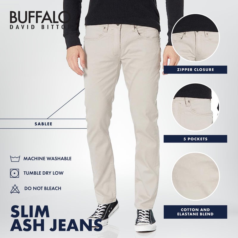 Buffalo David Bitton Men's Slim Ash Jeans, SABLEE, 30W x 32L - Image 4